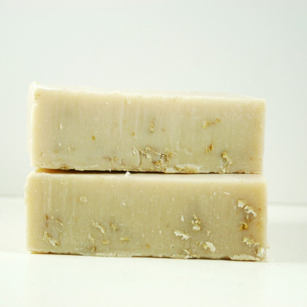 Handmade oatmeal and honey facial soap bar, natural and unscented