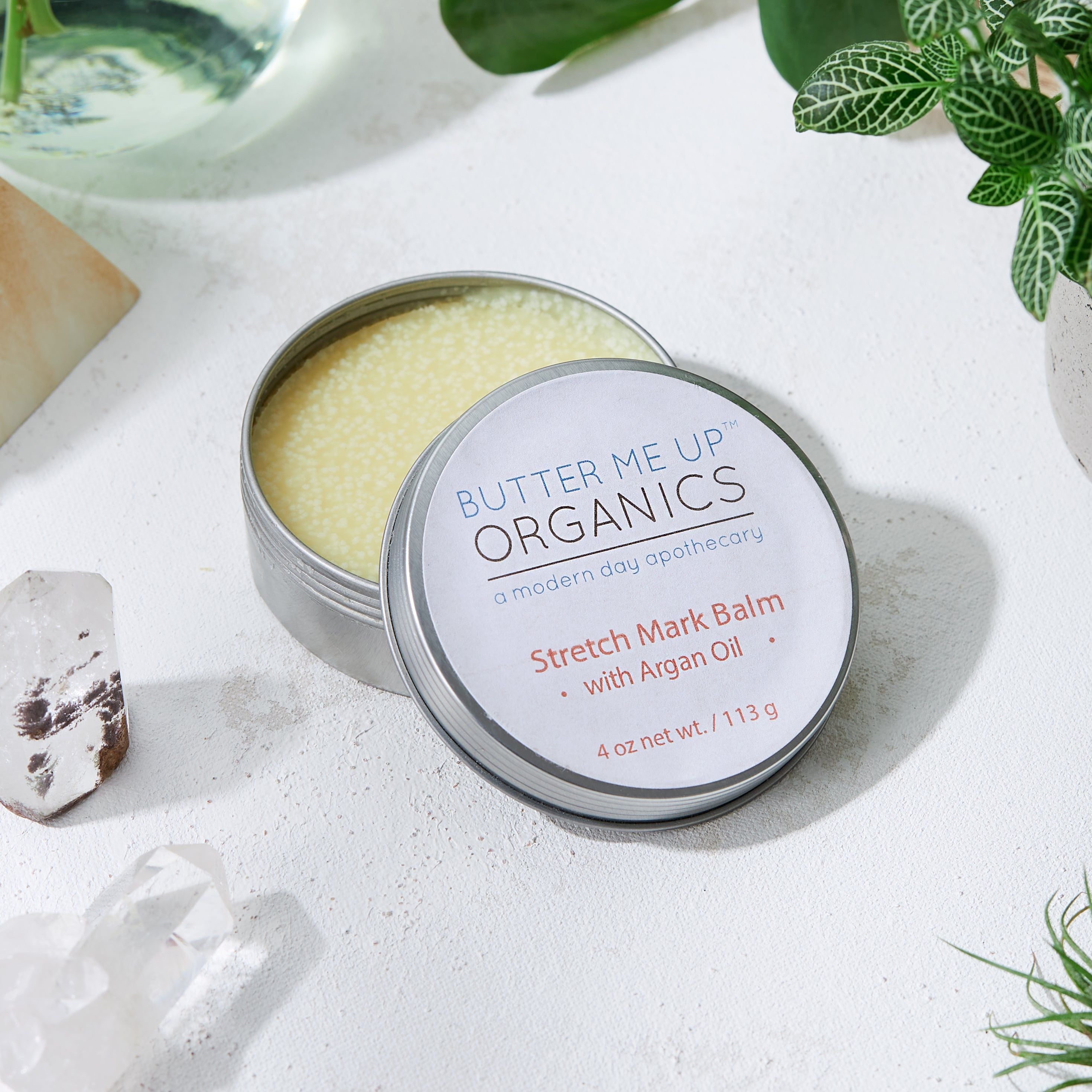 Organic body butter with argan oil for stretch marks treatment