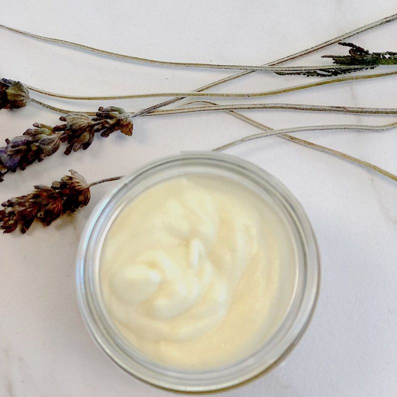 Organic face cream with natural ingredients for hydrated skin