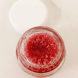 Coconut Kisses Lip Scrub in a jar with natural ingredients