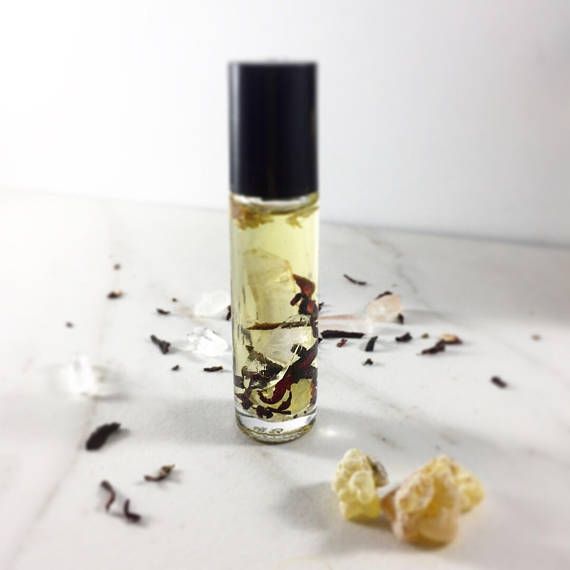 Grounding Essential Oil Blend with Crystals and Frankincense