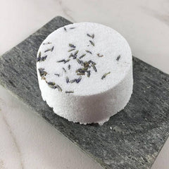 Organic aromatherapy shower tablets with lavender, eucalyptus, and peppermint.